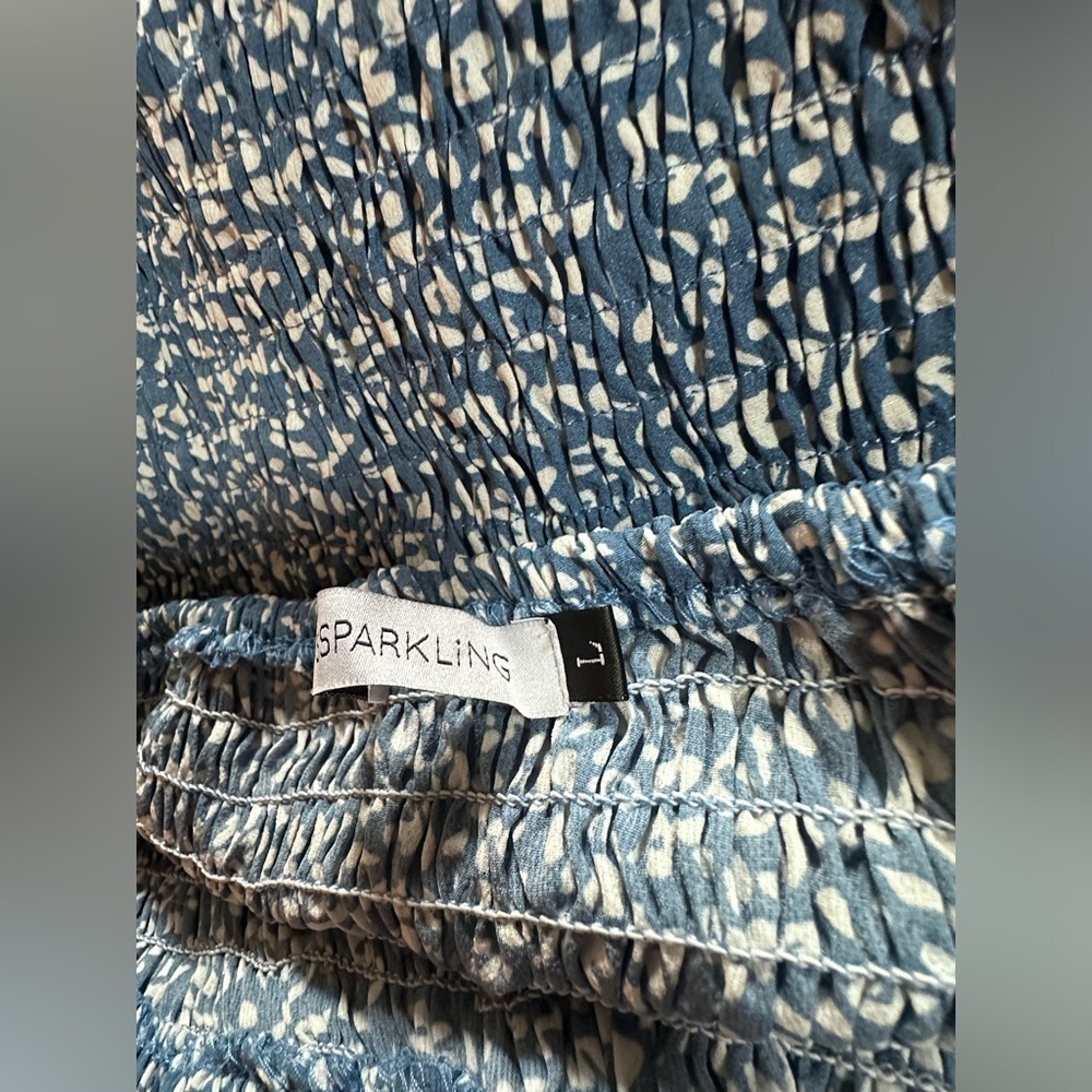 NWOT Miss Sparkling Tiered Ruffle Print Summer Dress  Small - Picture 6 of 11